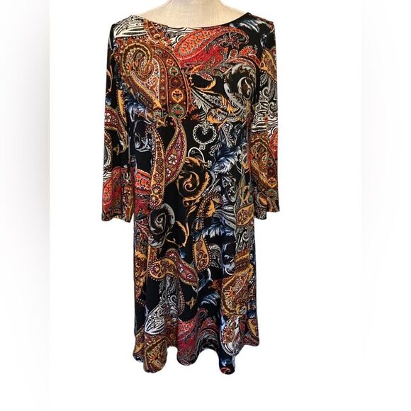 MSK  Paisley Dress Medium - Picture 3 of 8